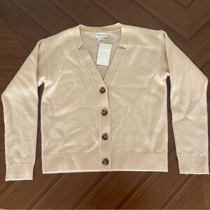 NWT 100% Cashmere Club Monaco Cream Cardigan Size XS
